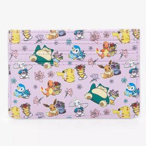 Pokémon Floral Teacups Allover Print Cardholder Wallet - Exclusive - NWOT